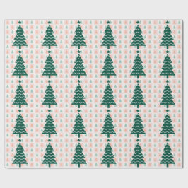 Papel De Regalo Árbol de Navidad lindo diseño de vacaciones.
