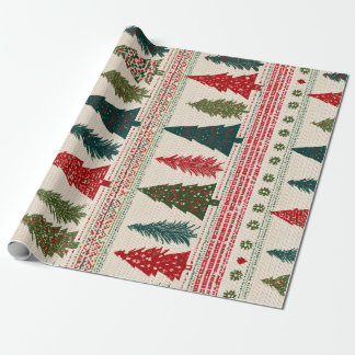 Papel De Regalo Árbol de Navidad Patterado