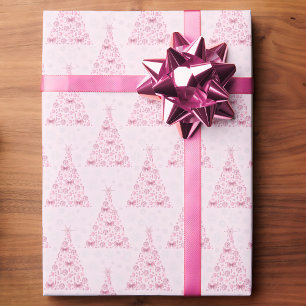 Papel De Regalo Árbol de Navidad rosa