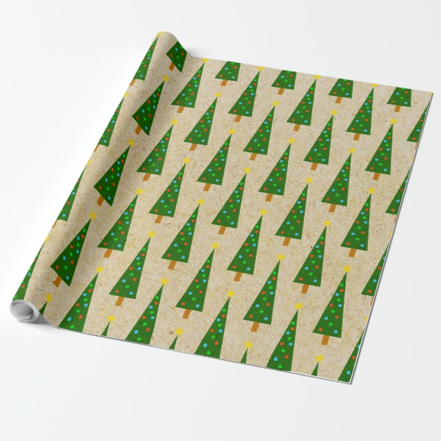 Papel De Regalo ¡Árbol de Navidad! Sobre Kraft (Desenrollado)