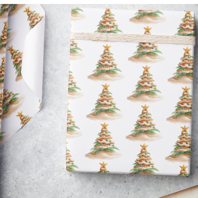 Papel De Regalo Árbol de Navidad Tropical Beach (Subido por el creador)