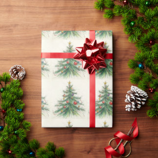 Papel De Regalo Árbol de Navidad vintage