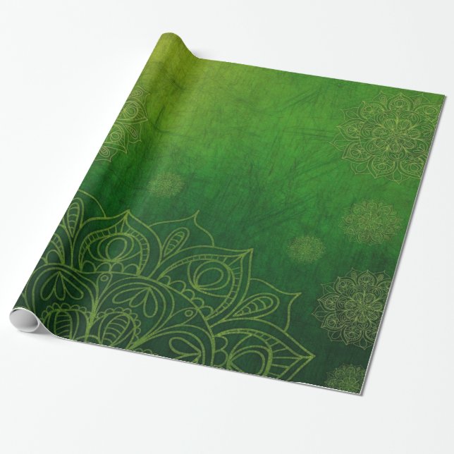 Papel De Regalo Árbol de Navidad y Whimsey aleteado (Desenrollado)