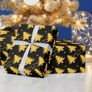 Papel De Regalo Árbol de oro de diseño gráfico minimalista para