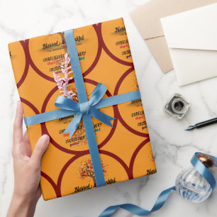 Papel De Regalo Árbol de Otoño Feliz Día de Acción de Gracias Bend