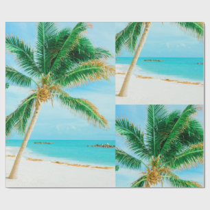 Papel De Regalo Árbol de palmas tropical caribeño