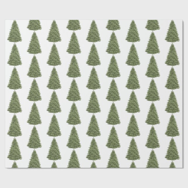Papel De Regalo Árbol de pino verde navidad (Superficie plana)
