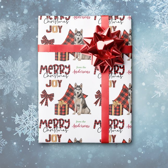 Papel De Regalo Árbol de vacaciones de perro malamute de Alaskan (Subido por el creador)