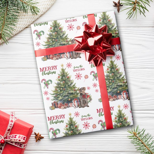Papel De Regalo Árbol de vacaciones de perro pintor rojo de pelo a (Subido por el creador)