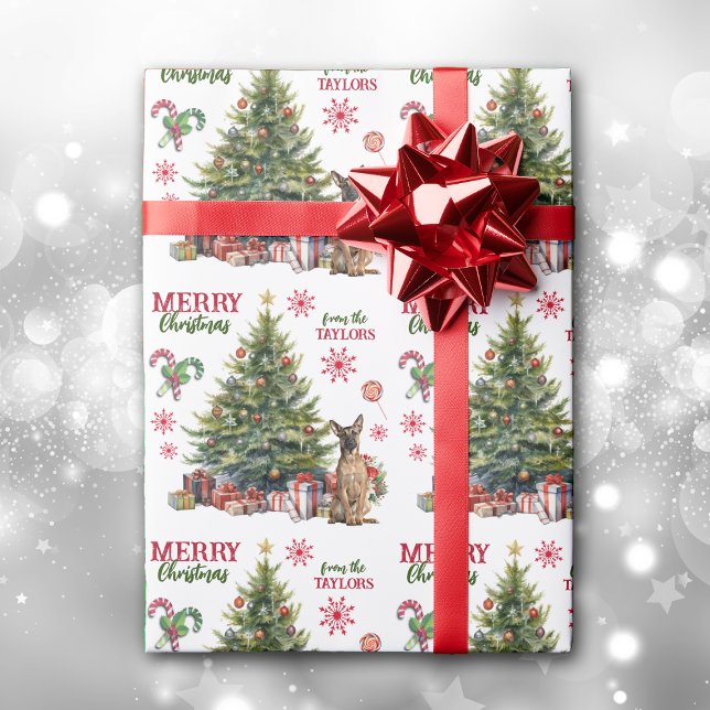 Papel De Regalo Árbol de vacas de perro de Malinois de Bélgica (Subido por el creador)