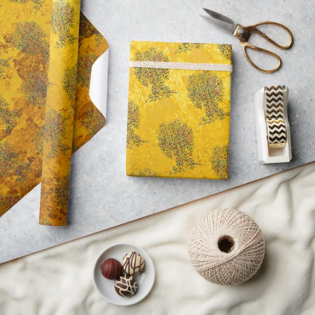 Papel De Regalo Árbol De Vida - Espirales Salen Frutas 1 (Artesanía)