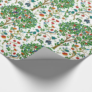 Papel De Regalo Árbol de William Morris del modelo de la vida,
