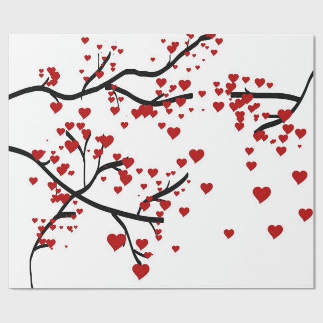 Papel De Regalo Árbol del corazón (Superficie plana)