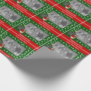 Papel De Regalo Árbol festivo de Snowman lindo tu foto personaliza