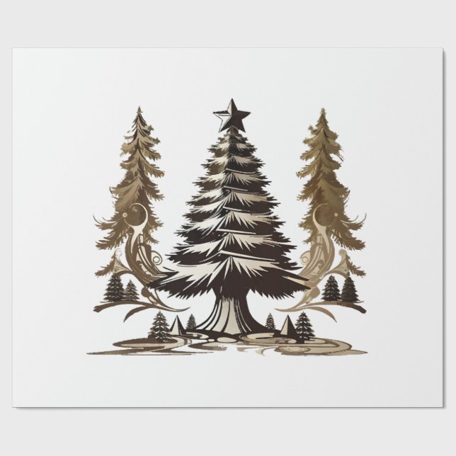 Papel De Regalo Árbol Mágico (Superficie plana)
