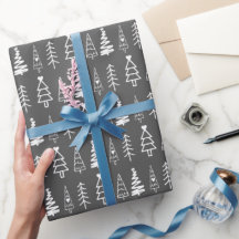 Árbol moderno Minimalista de Navidad negro y blanc
