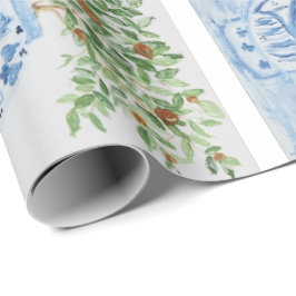 Papel De Regalo Árbol Naranja de Jar de jengibre pintado a mano