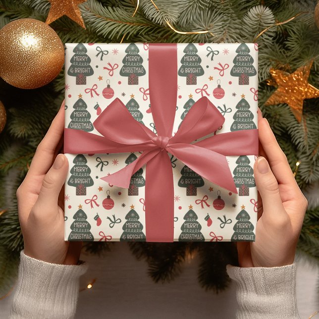 Papel De Regalo Árbol navideño amargo y brillante (Subido por el creador)