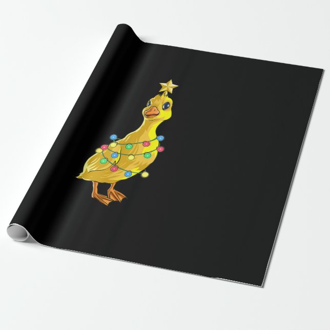 Papel De Regalo Árbol navideño T Luces Decoran Navidad Estrella (Desenrollado)