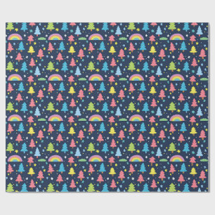 Papel De Regalo Árbol sinusal colorido