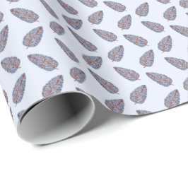 Papel De Regalo Árbol topiario de impresión en bloque