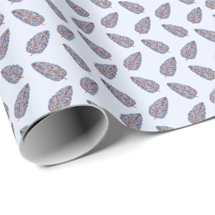 Papel De Regalo Árbol topiario de impresión en bloque