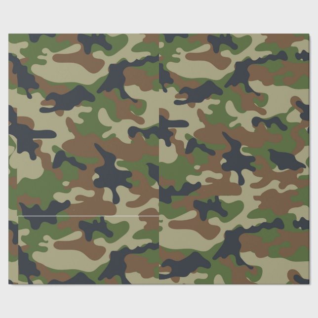 Papel De Regalo Arbolado Camo (Costura)