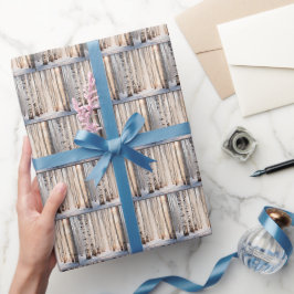 Papel De Regalo Árboles de aves blancas en invierno