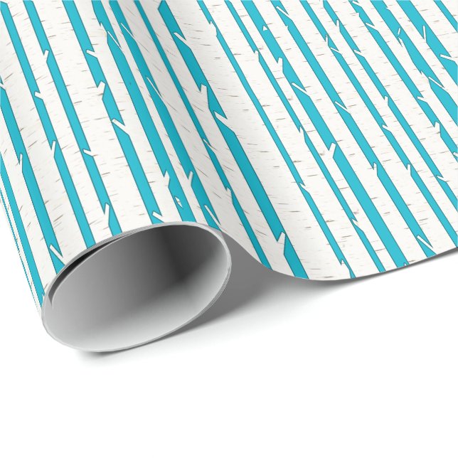Papel De Regalo Árboles de birco blancos (Esquina del rollo)