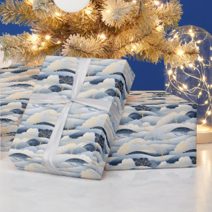Papel De Regalo Árboles de escena de invierno Montañas Nieve