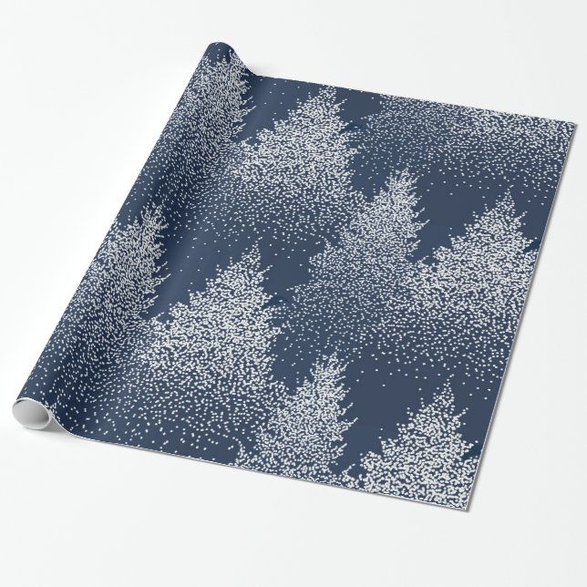 Papel De Regalo Árboles de invierno (Desenrollado)