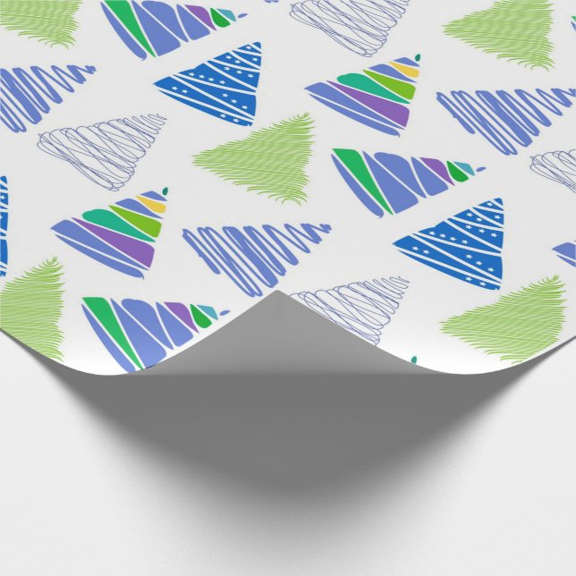 Papel De Regalo Árboles de Navidad (Esquina)