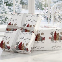 Árboles de Navidad con Cuadros Escoceses y Estampa