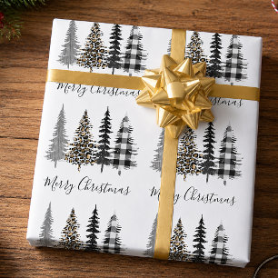 Papel De Regalo Árboles de Navidad de granja