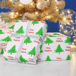 Papel De Regalo Árboles de Navidad Divertidos Festivos