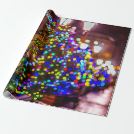 Papel De Regalo Árboles De Navidad En La Calle