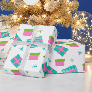 Papel De Regalo Árboles de Navidad y regalos Navidad moderna