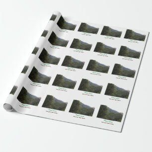 Papel De Regalo árboles de selva montaña viaje agregar nombre de l