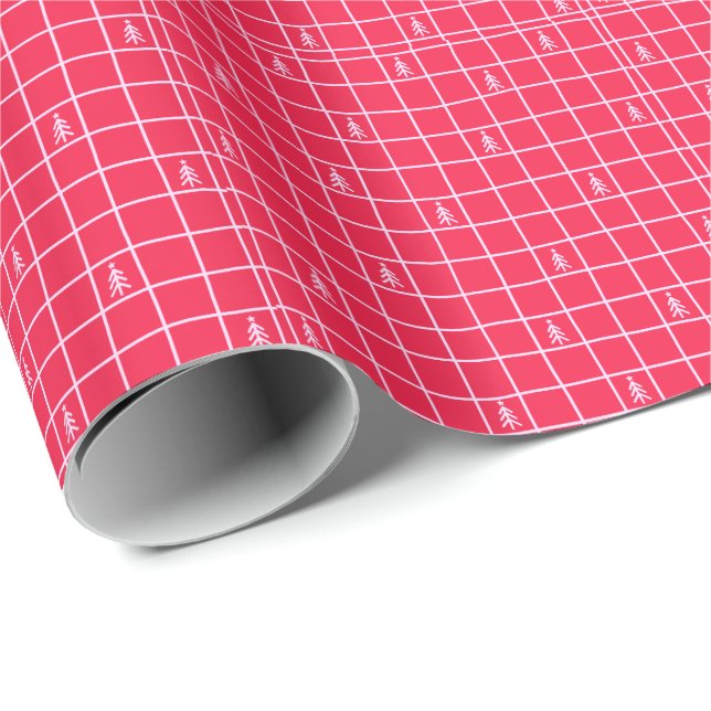 Papel De Regalo Árboles festivos de Navidad (Esquina del rollo)