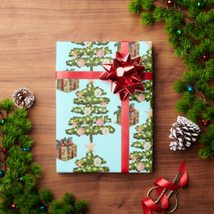 Papel De Regalo Árboles navideños costeros