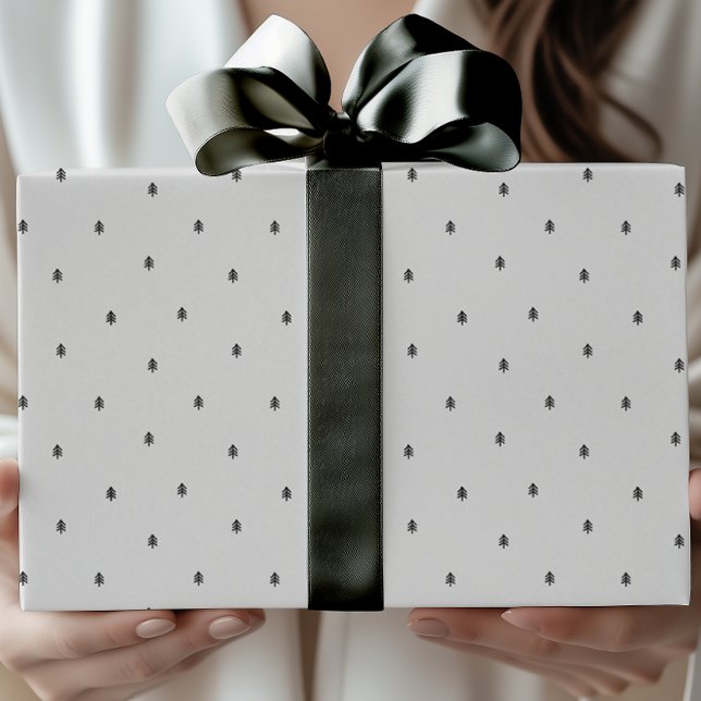 Papel De Regalo Árboles navideños escandinavos Minimalistas modern (Subido por el creador)