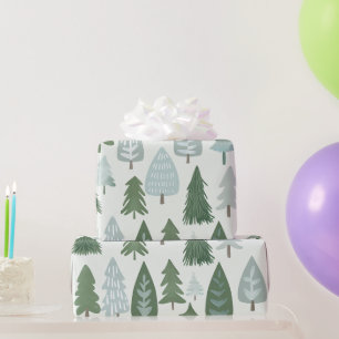 Papel De Regalo Árboles navideños modernos