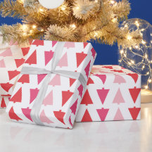 Árboles navideños modernos de vacaciones rosadas e