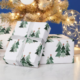 Papel De Regalo Árboles navideños rusos modernos