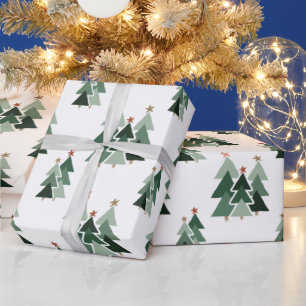 Papel De Regalo Árboles navideños rusos modernos
