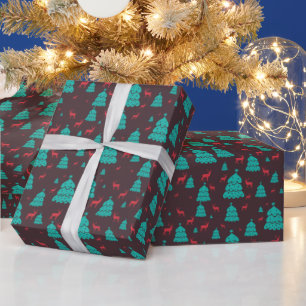 Papel De Regalo Árboles y Ciervos