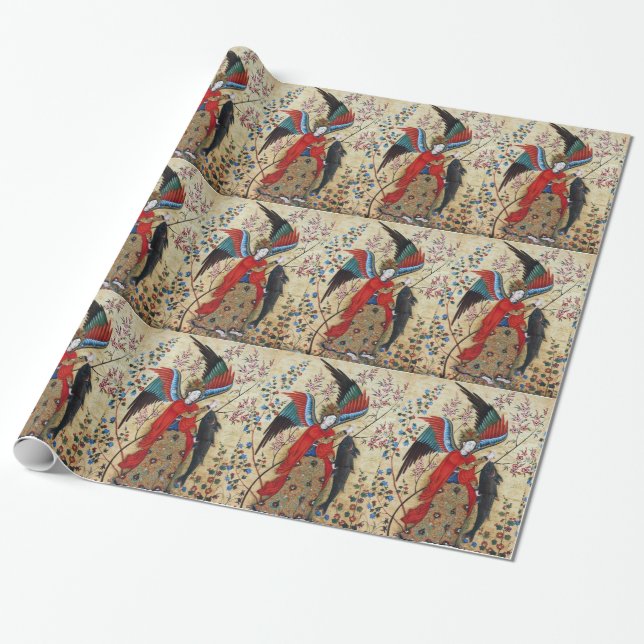 PAPEL DE REGALO ARCHANGEL RAPHAEL Y EL PESCADO (Desenrollado)