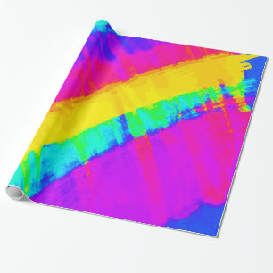 Papel De Regalo Arco iris abstracto colorido brillante de la