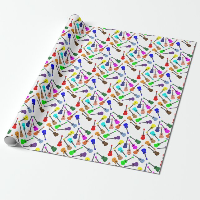 Papel De Regalo Arco iris del Ukulele (Desenrollado)