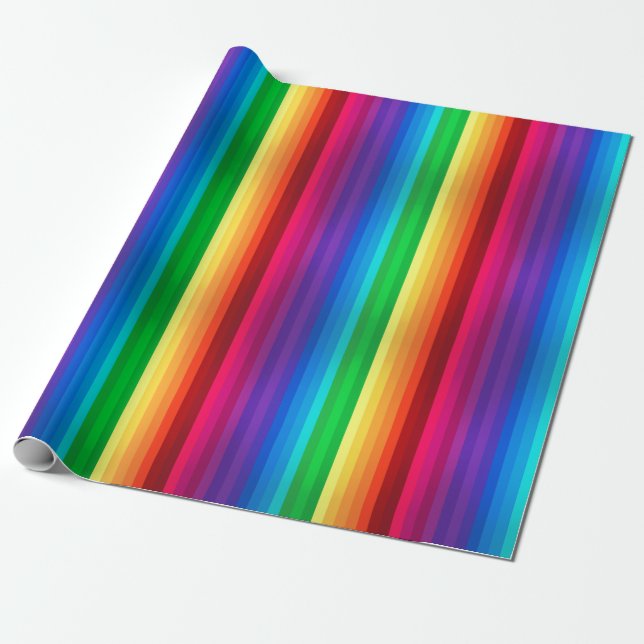 Papel De Regalo Arco iris inconsútil colorido único pelado (Desenrollado)